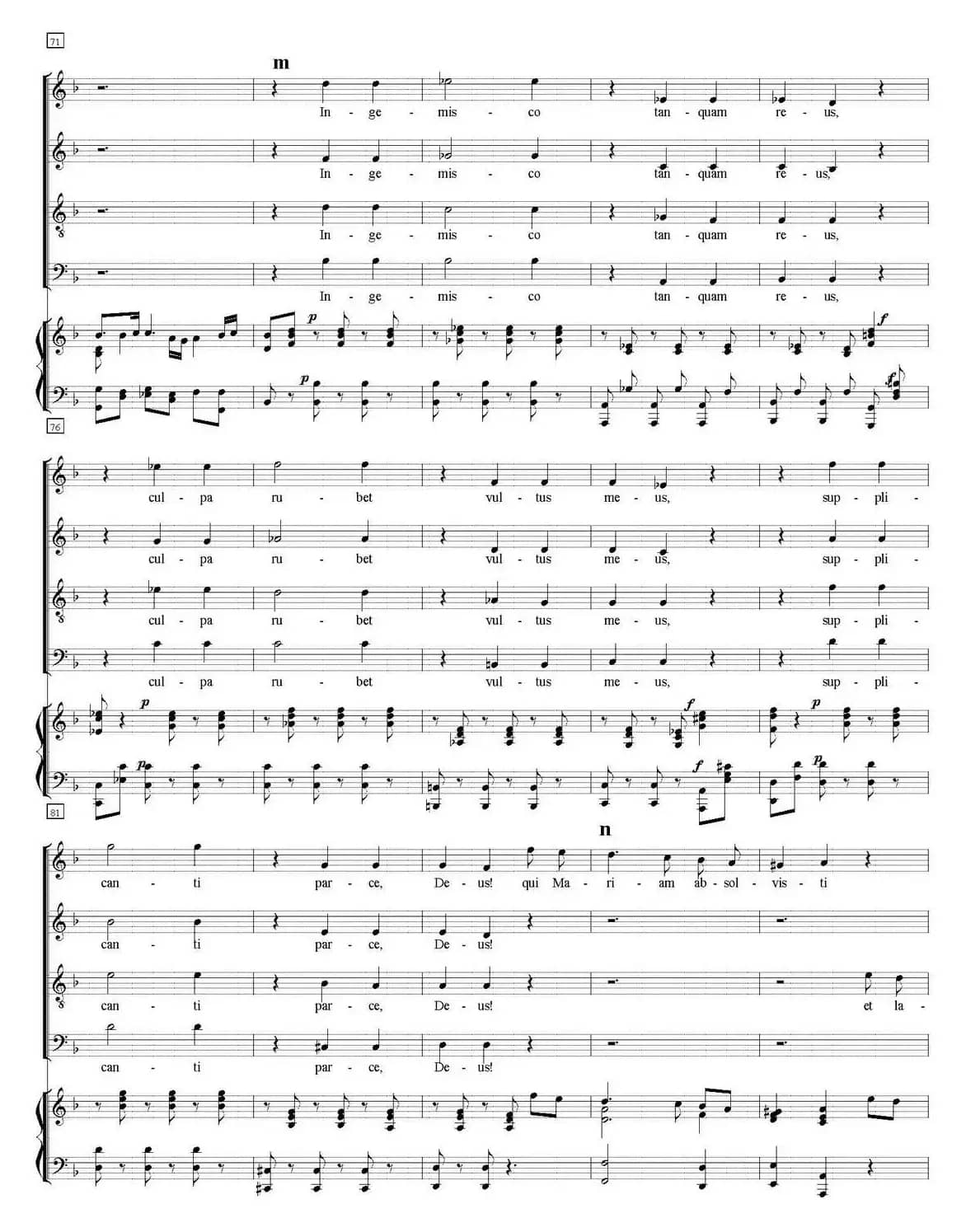 N°5 Recordare（萨克斯四重奏+钢琴伴奏）