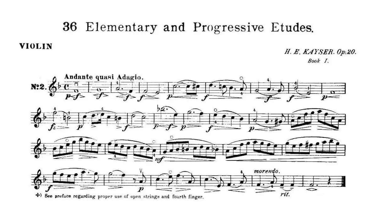 开塞（KAYSER 36首小提琴练习曲之2）