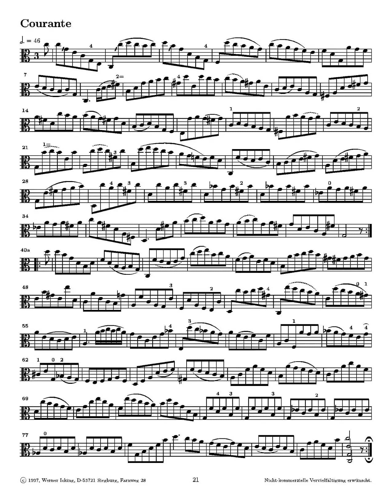 巴赫《无伴奏组曲》Ⅲ（中提琴）