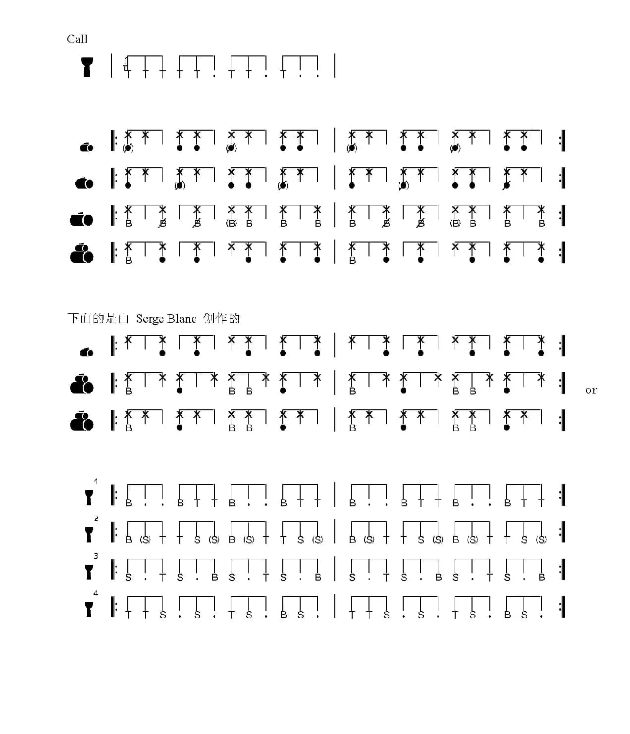 Marakadon（非洲手鼓谱）