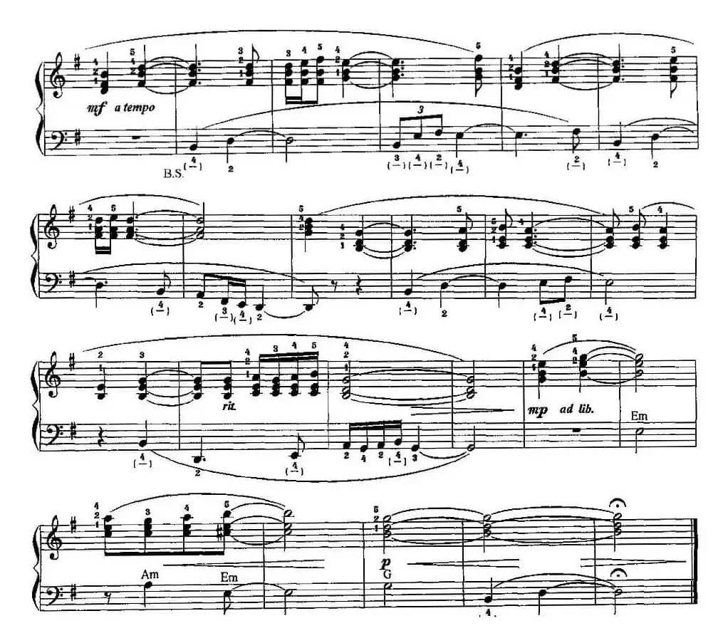 中国民歌手风琴曲集：48、牧歌