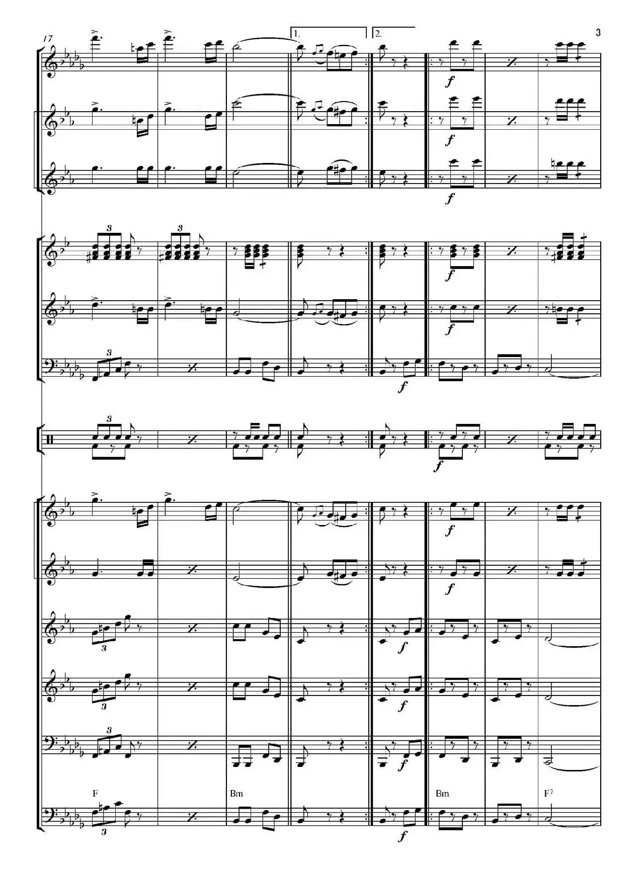 俄罗斯进行曲（marche-834）（合奏、俄罗斯原版谱）