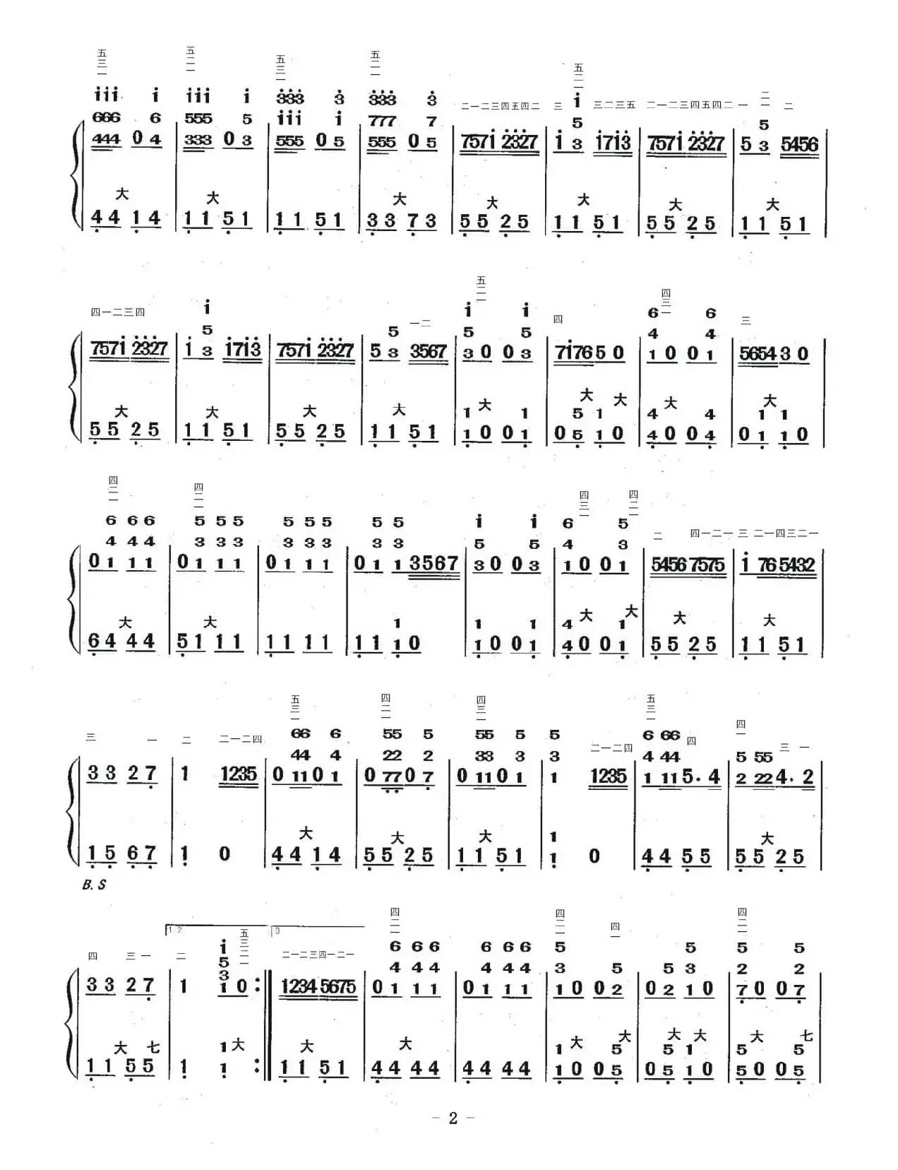 真像一对亲兄弟（手风琴伴奏简谱）