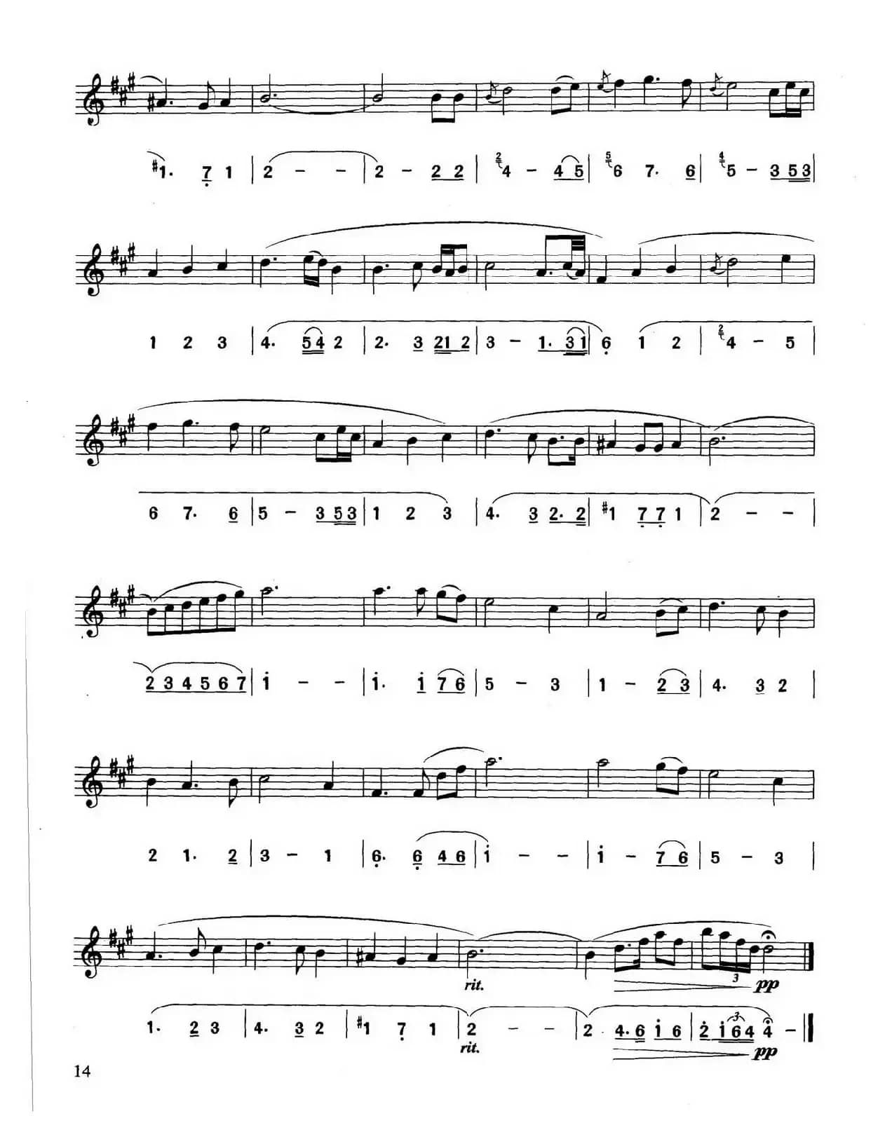 绿袖子（线简谱对照版）