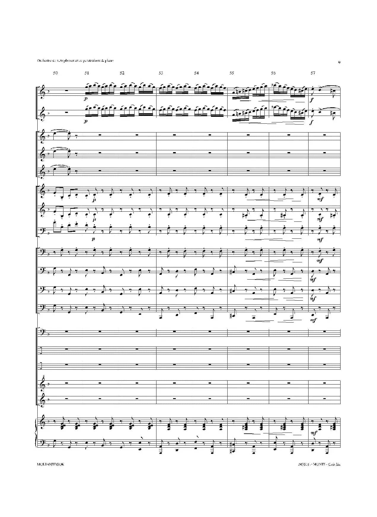 Czardas 查尔达斯（15重奏总谱）