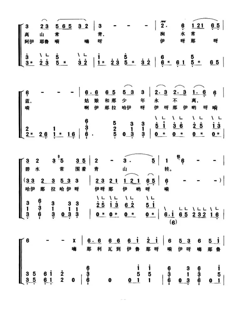 阿里山姑娘（弹唱谱）