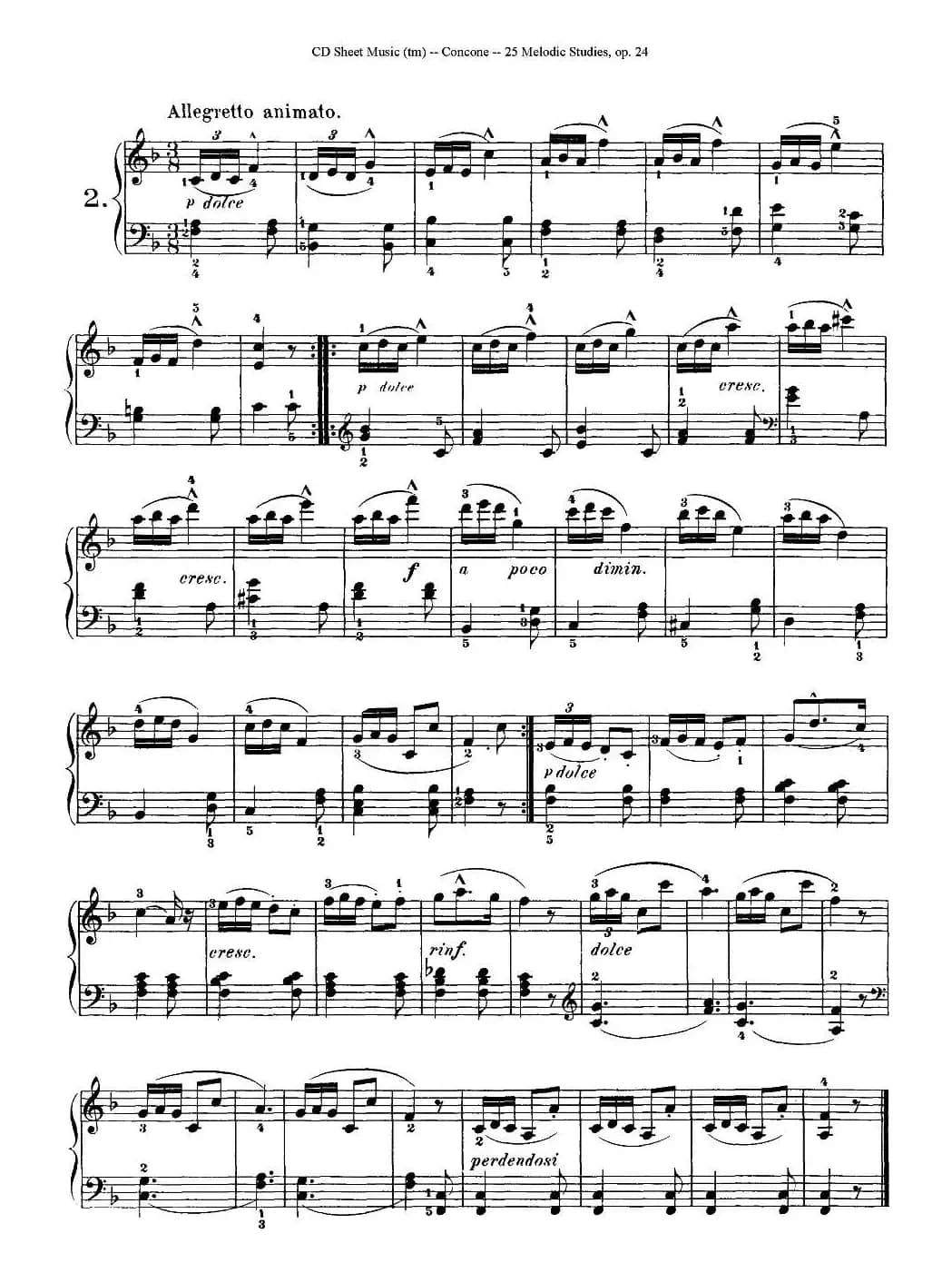 Concone - 25 Melodic Studies easy and progressive（1—5）