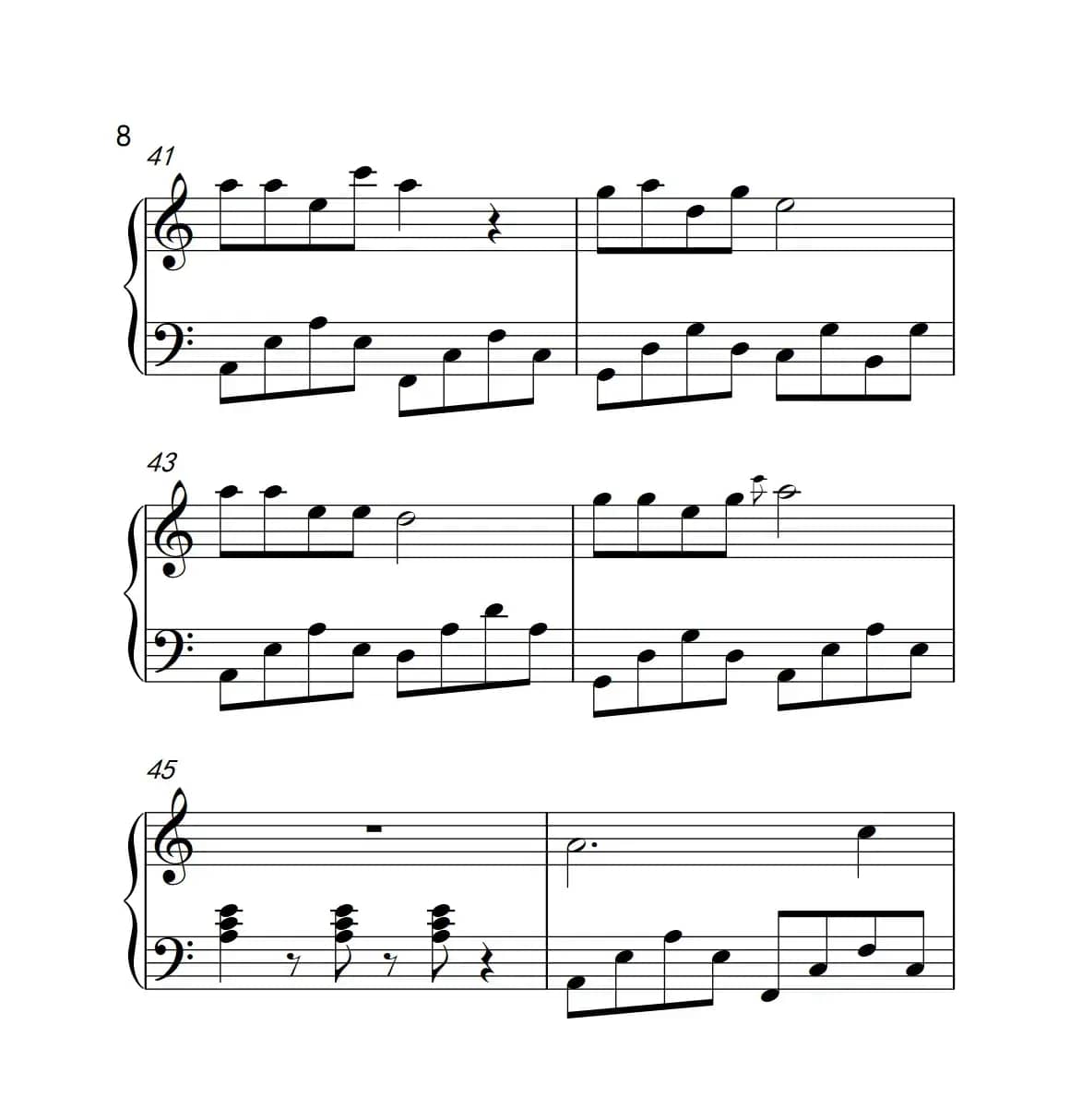 自由飞翔（《弹吧音教》制谱版）