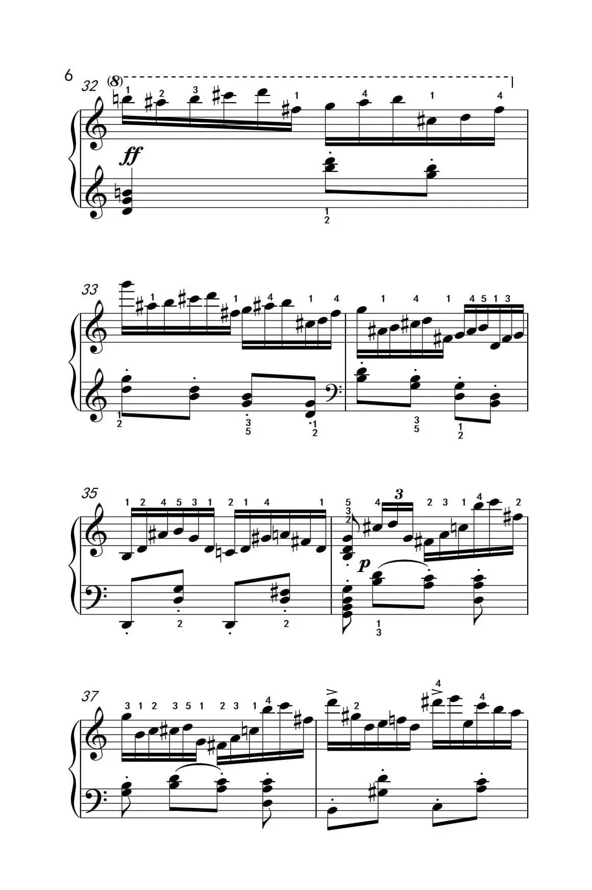 第八级1.练习曲 Op.740 No.16（中央音乐学院 钢琴（业余）考级教程 7-9级）