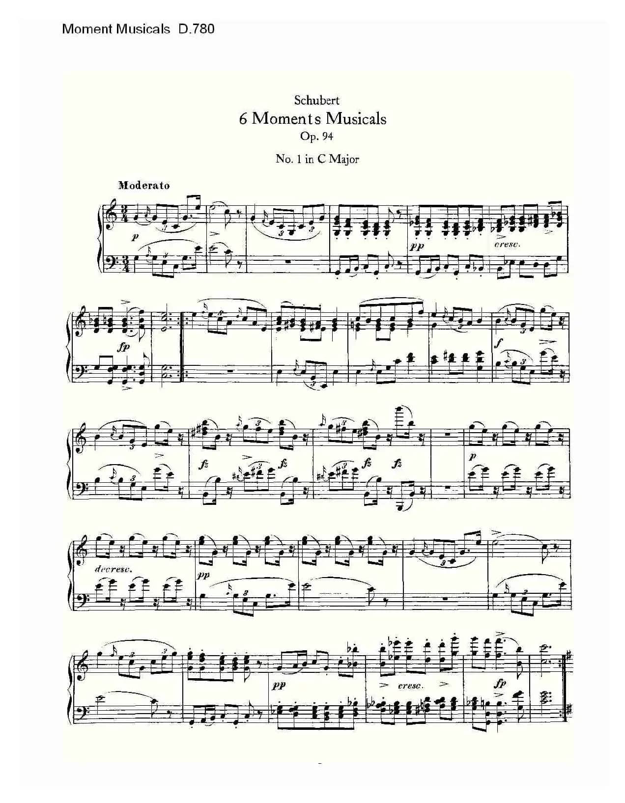 Moment Musicals D.780（6首音乐瞬间）