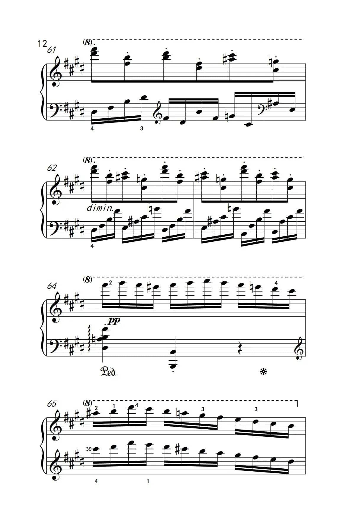 莫什科夫斯基 钢琴练习曲（第一首）