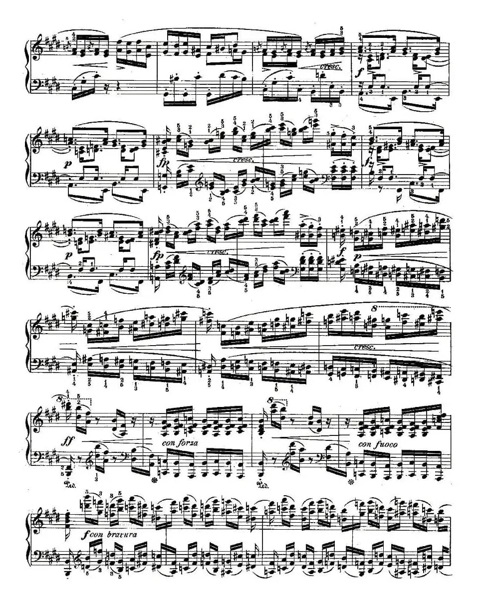 肖邦钢琴练习曲，Op.10之三