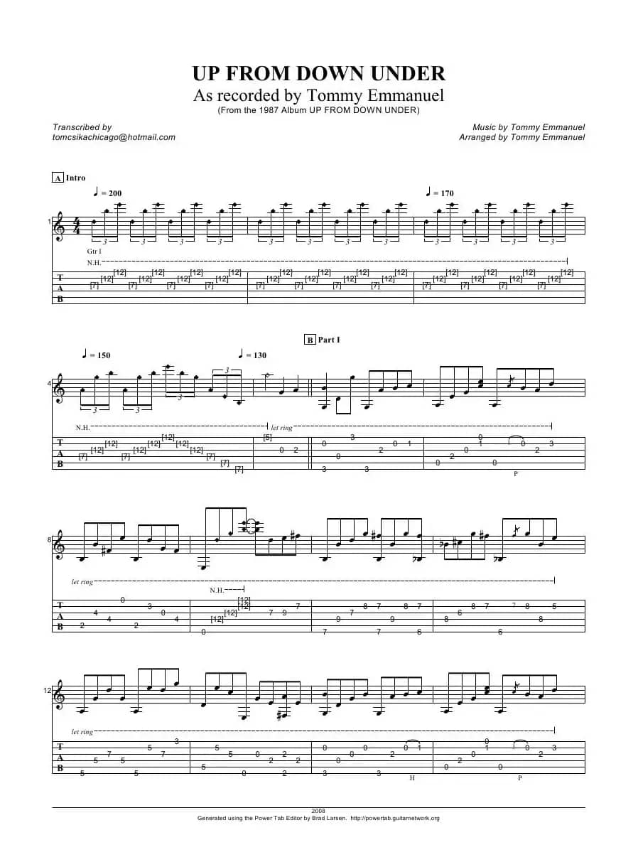 tommy emmanuel：up from down under（指弹吉它）