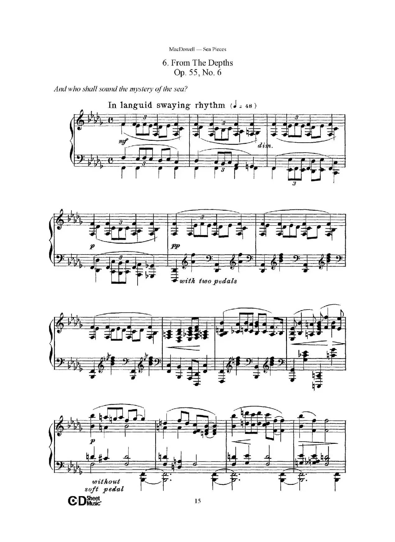 海景 Sea Pieces Op.55（No.6）