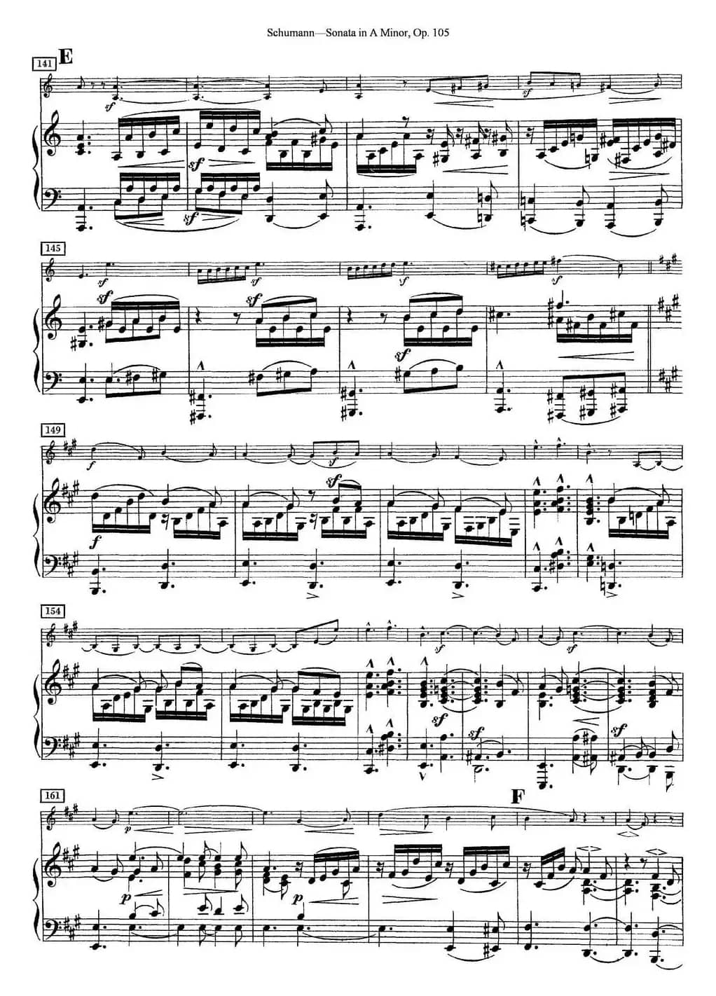 Violin Sonata in A minor Op.105（小提琴+钢琴伴奏）
