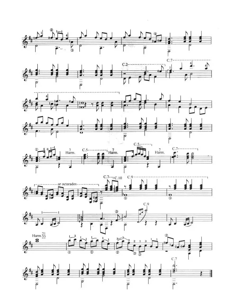 古典吉他考级四级中国乐曲（彩云追月）