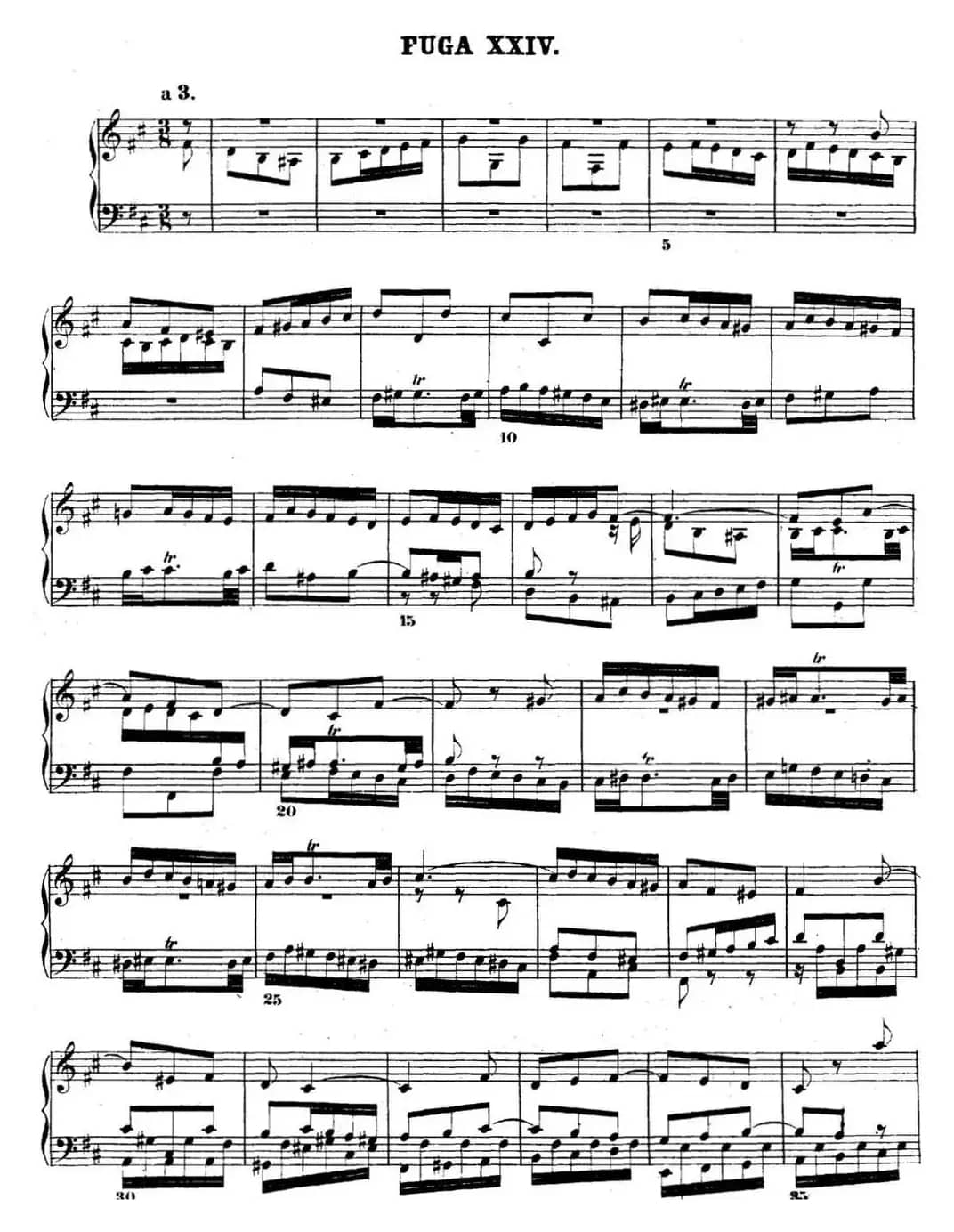 巴赫《平均律钢琴曲集·第二卷》之赋格曲（NO.24）
