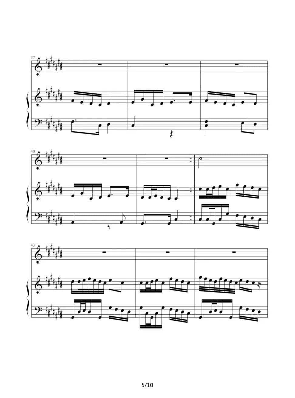 香水百合（钢琴伴奏谱）