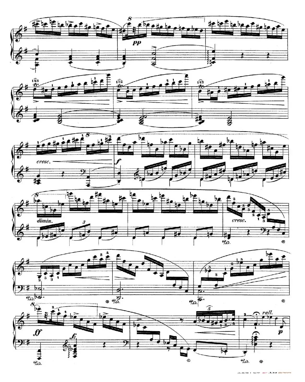 e小调第一钢琴协奏曲 Op.11(钢琴独奏版·第一乐章)