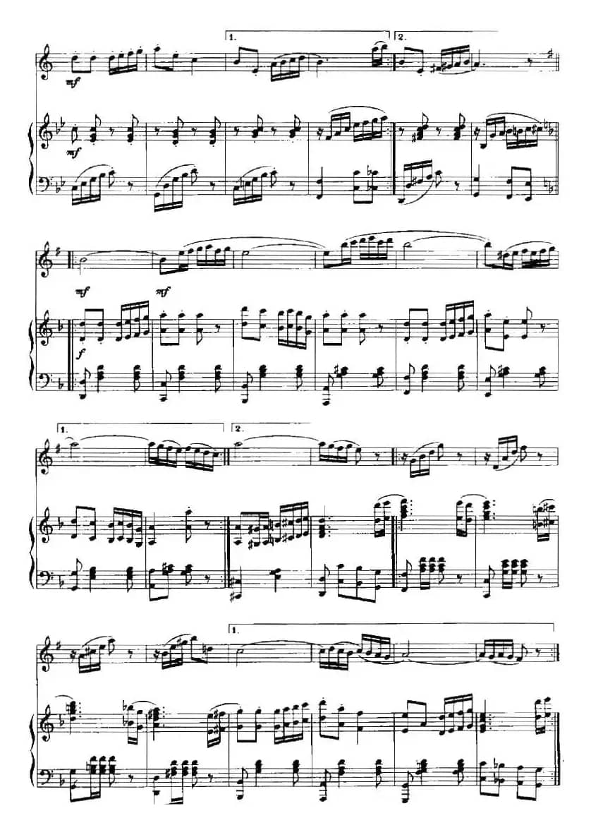 丝路随想曲（单簧管+钢琴伴奏）