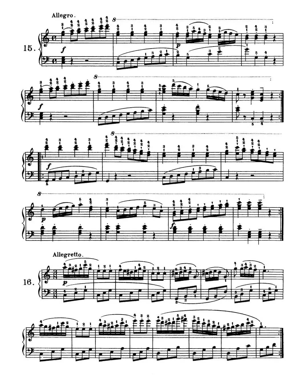 One Hundred and Ten Easy and Progressive Exercises Op.453（车尔尼110首简易练习曲 11——20）