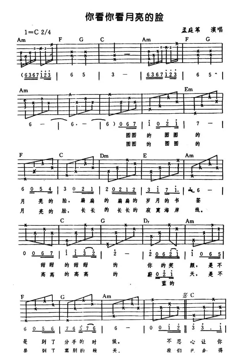 你看你看月亮的脸