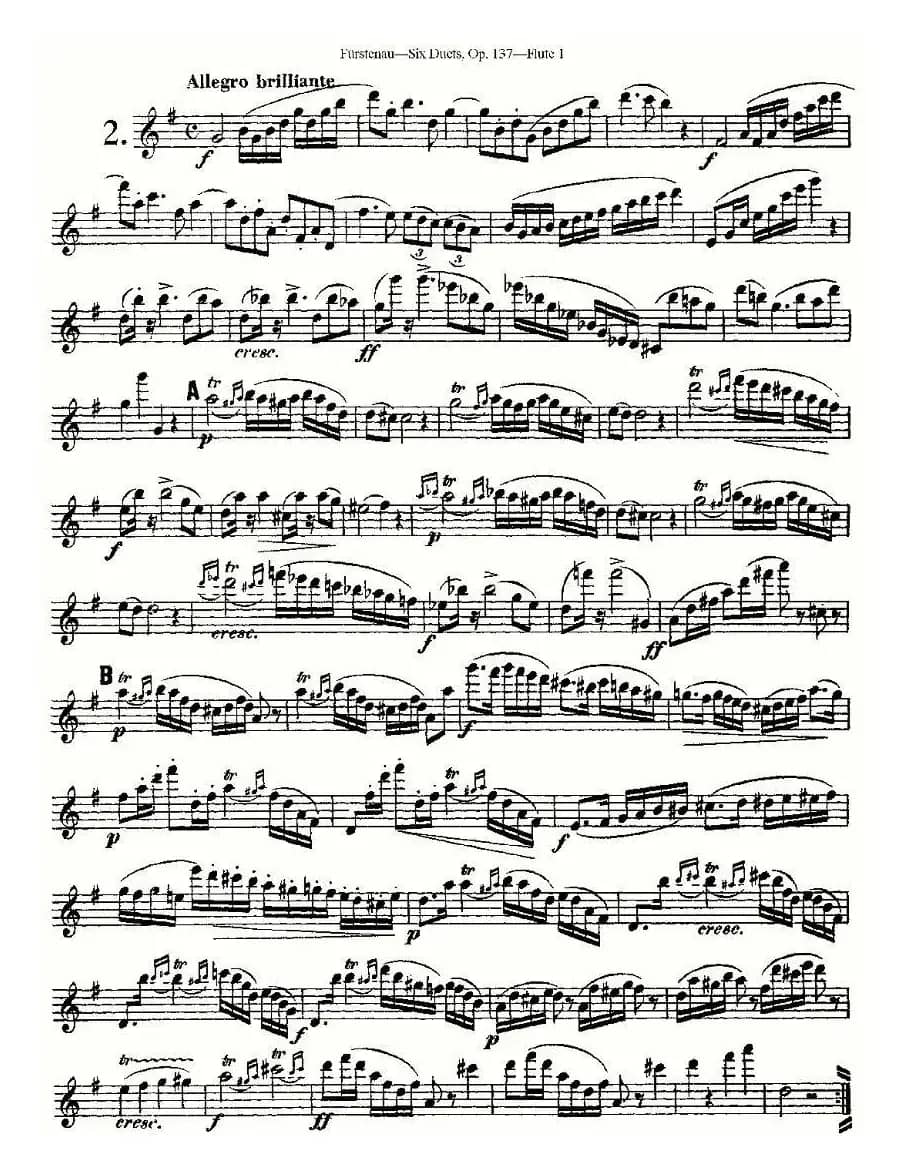 Six Duets, Op.137 之二（二重奏 六首作品 137号）