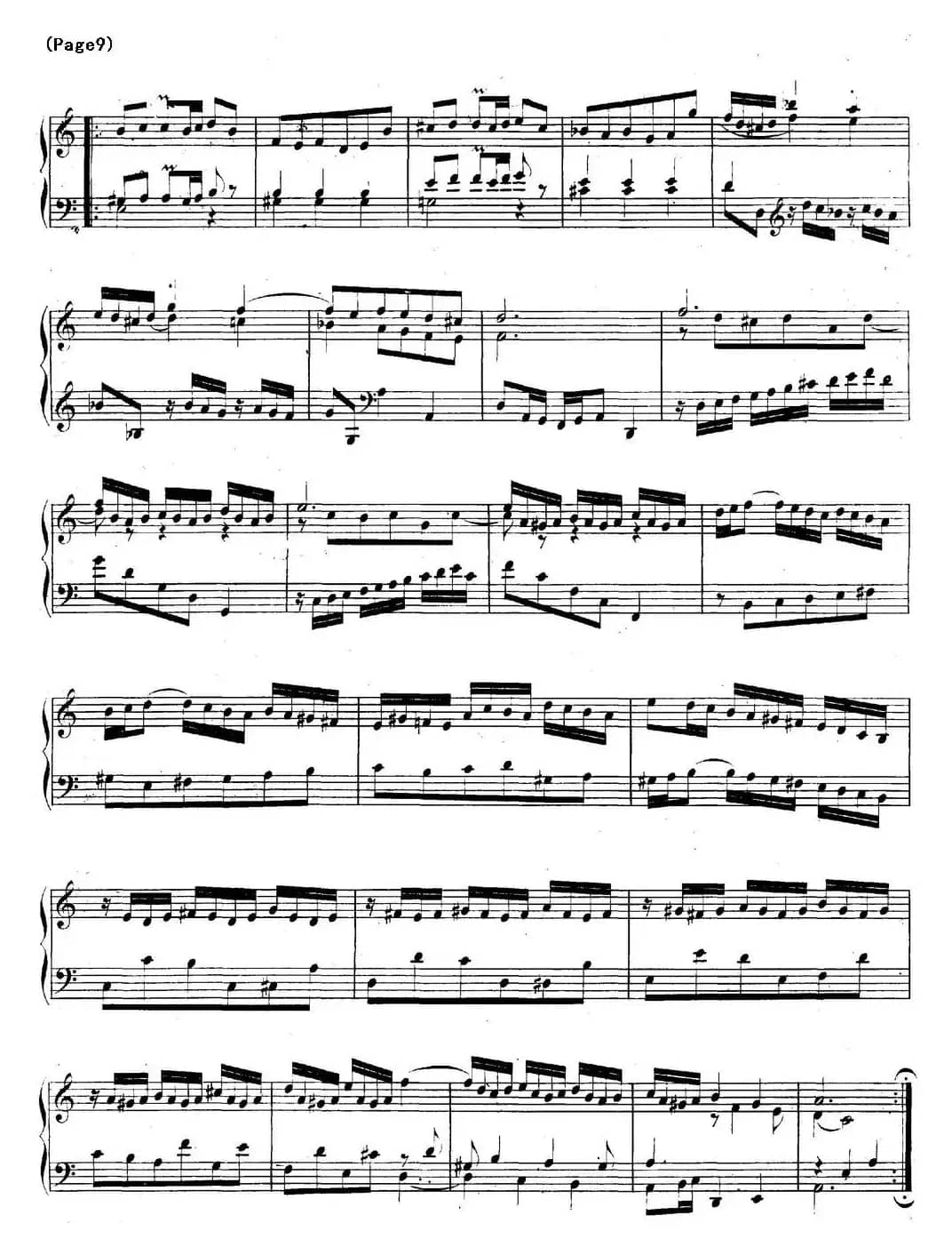 帕蒂塔6首德国组曲（No.3 a小调 巴赫 Partita a Minor BWV 827）