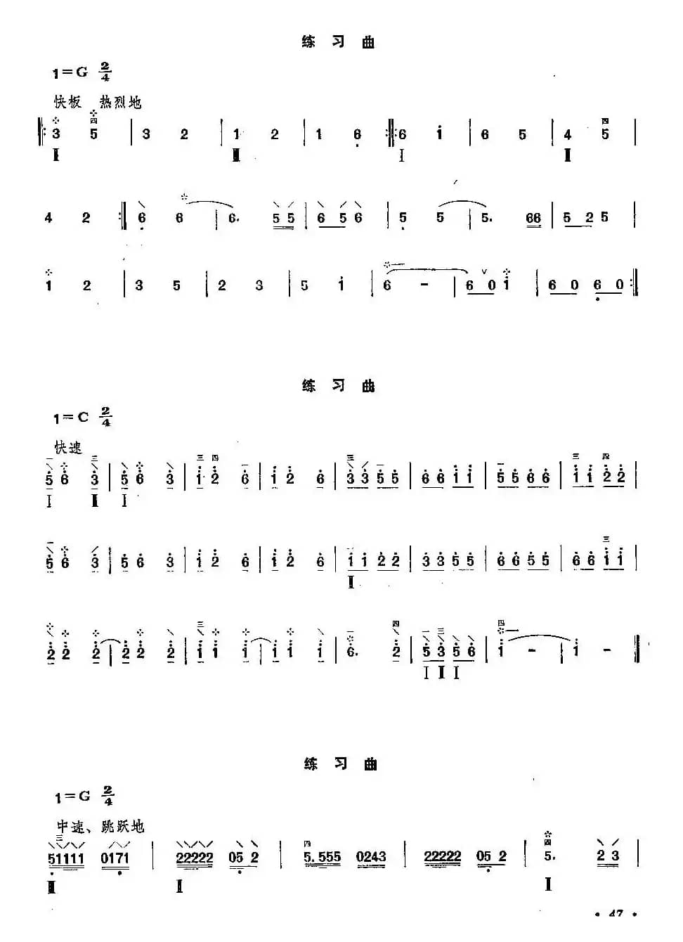 柳琴小轮技巧练习曲