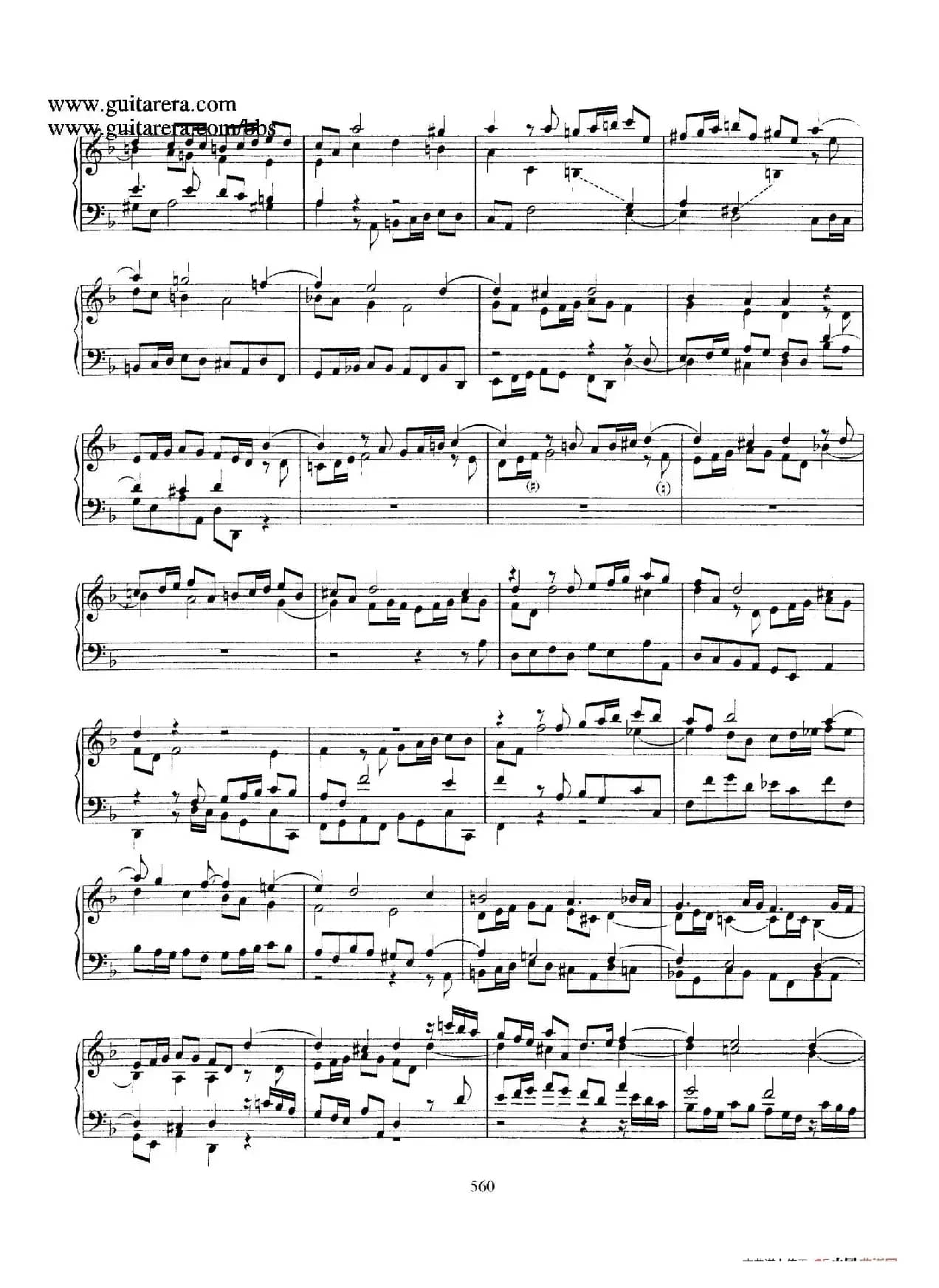 Toccata BWV 913（7首托卡塔·No.4.d小调）