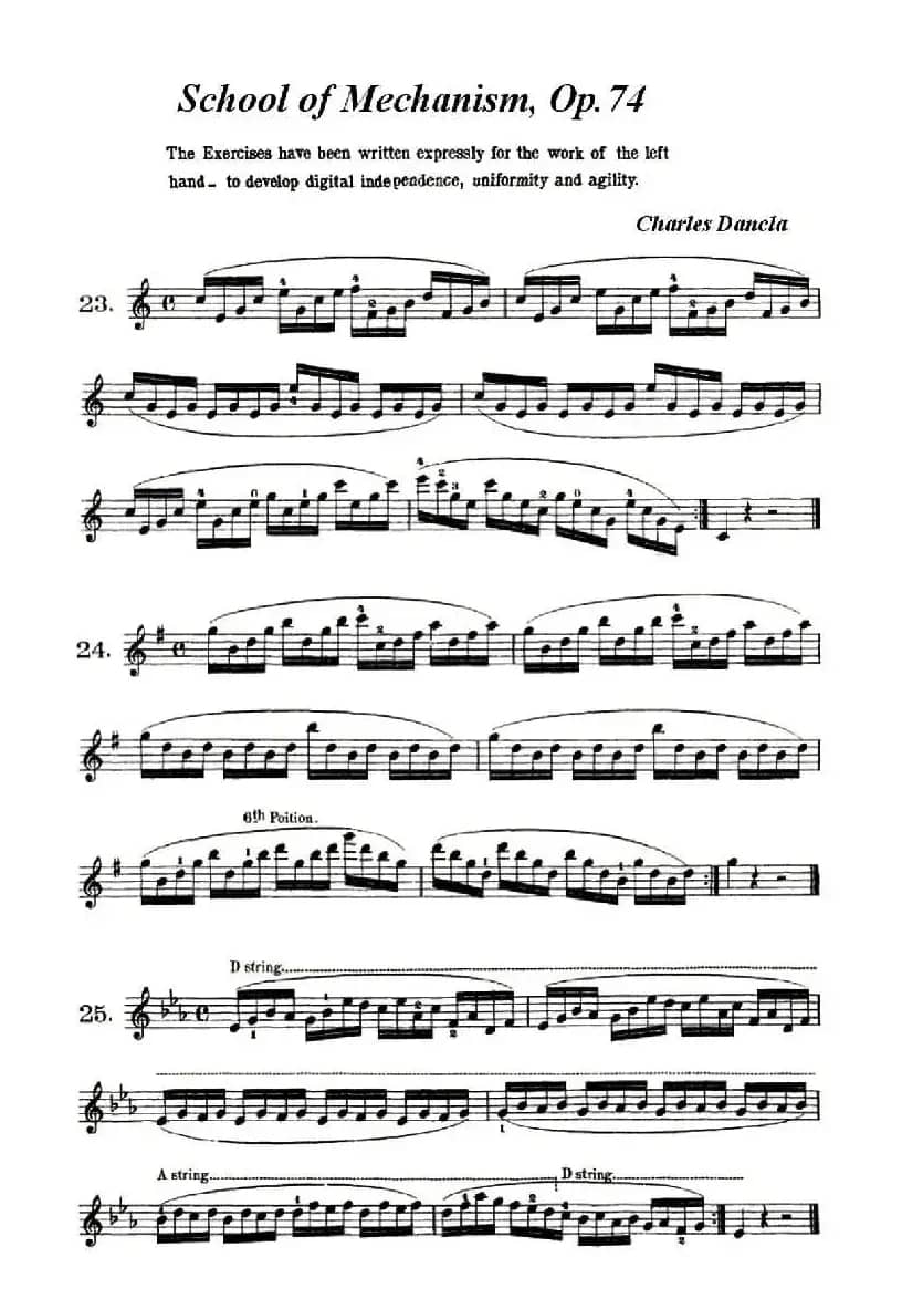 School of Mechanism, Op. 74（小提琴技巧练习23——34）