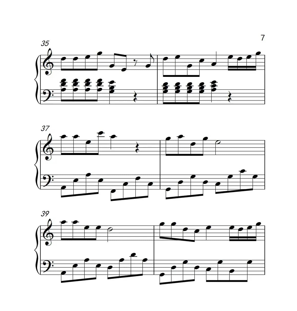 自由飞翔（《弹吧音教》制谱版）