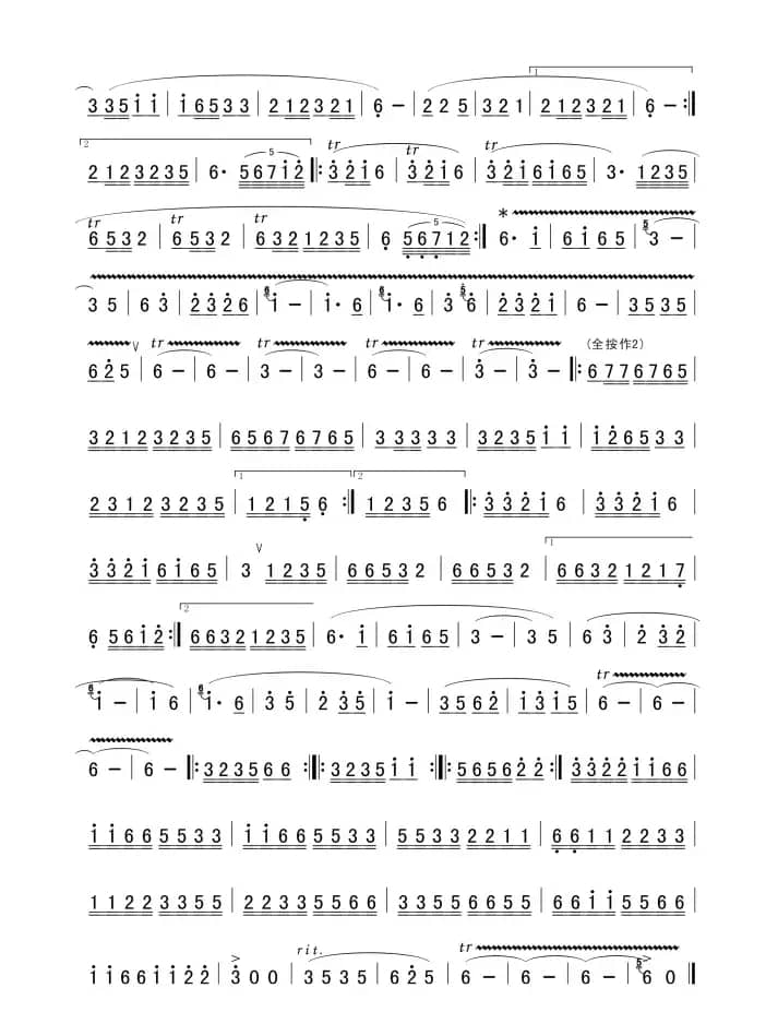 苗乡情（笛子独奏）