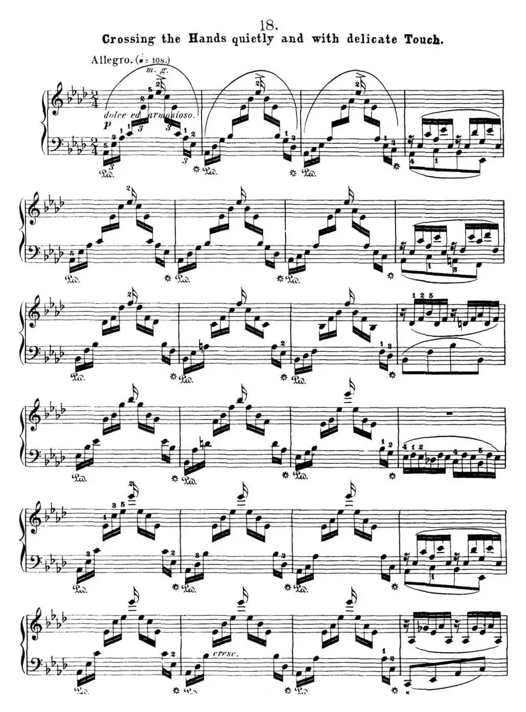 50首车尔尼Op.740钢琴手指灵巧技术练习曲（NO.18）