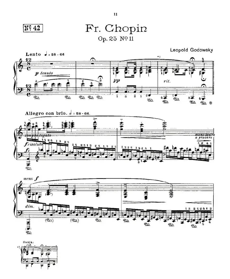 肖邦《练习曲》Fr.Chopin Op.25 No11