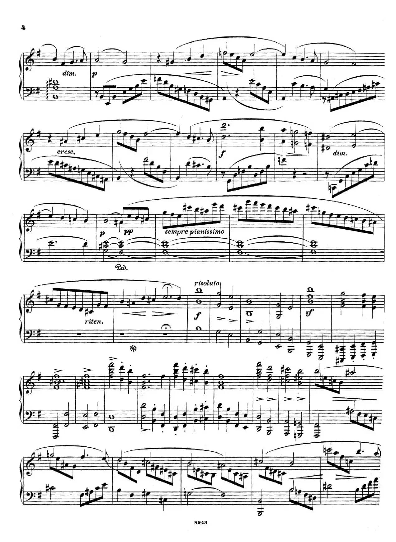 尼尔斯·加德 - e小调钢琴奏鸣曲