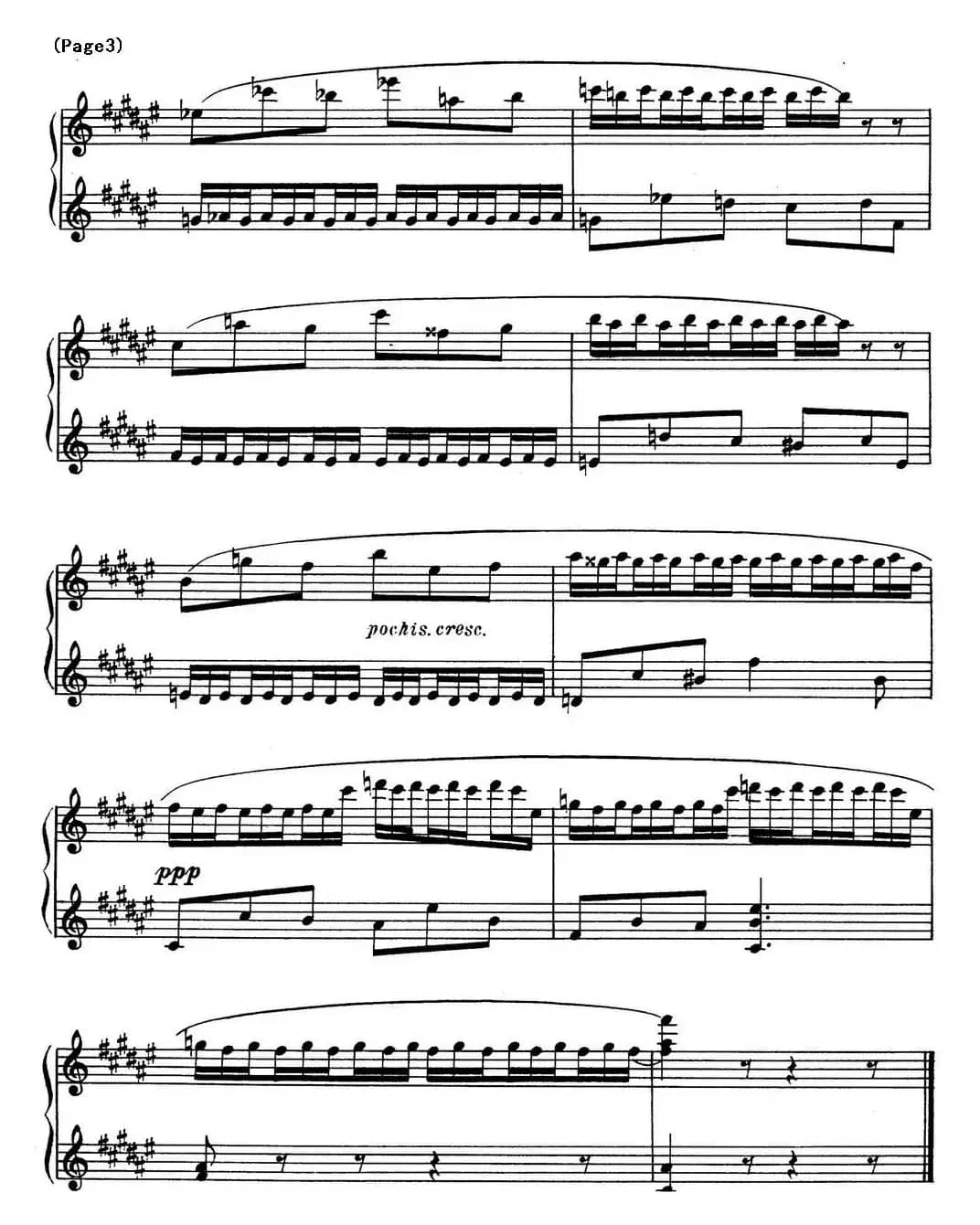 斯克里亚宾8首钢琴练习曲 Op42（No.3 Alexander Scriabin Etudes）