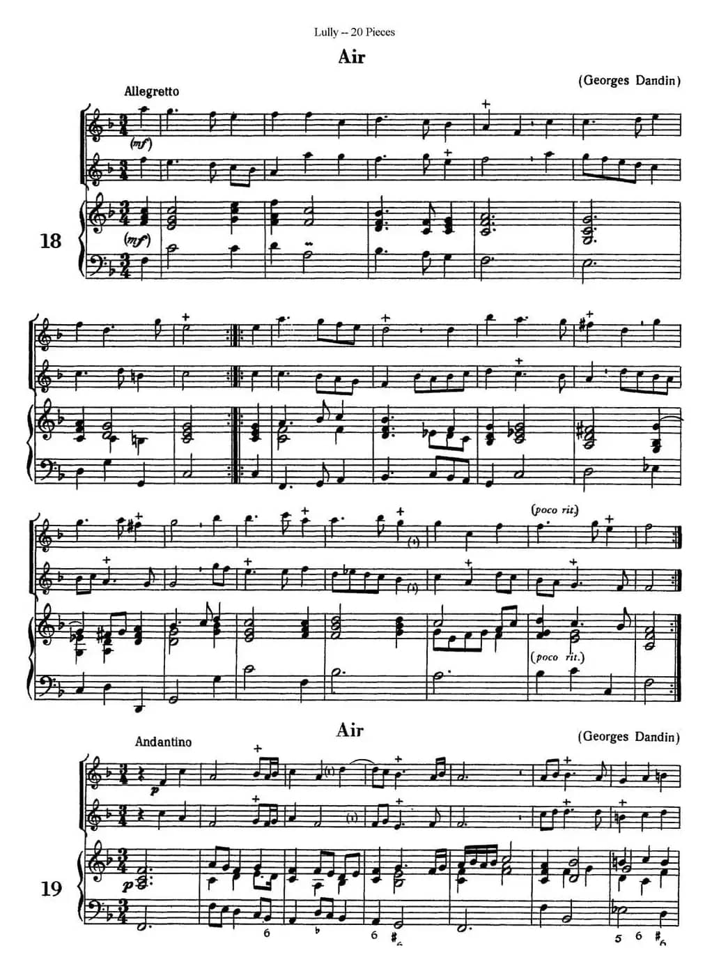 卢黎20首长笛附带钢琴伴奏曲