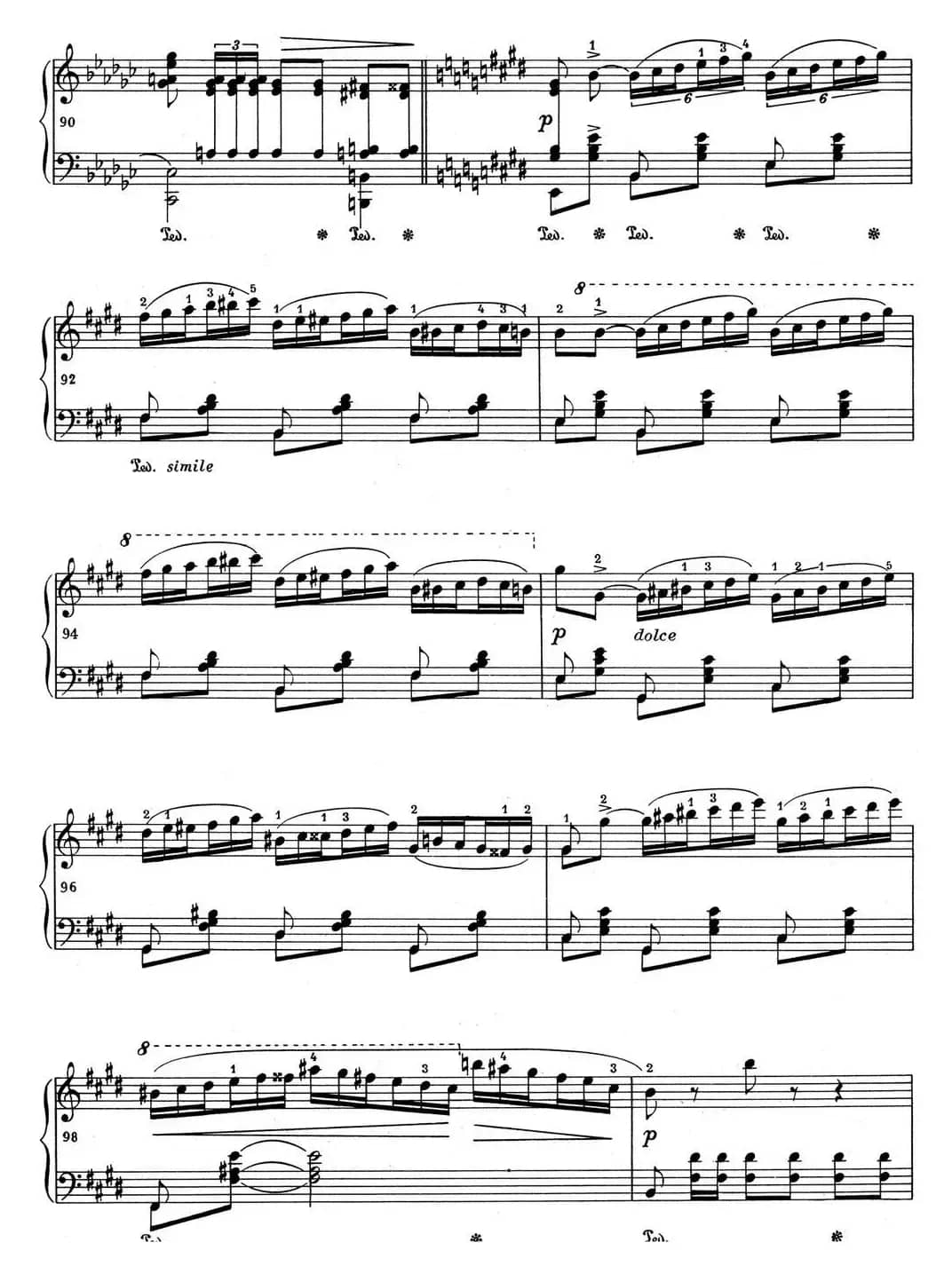 肖邦 波兰舞曲 Op.posth.P.1 No.8 降G大调