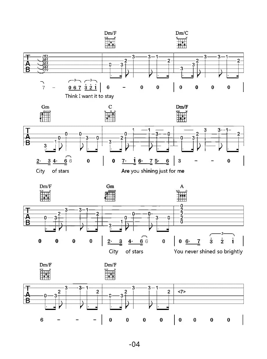 City Of Stars（来玩吉他版）