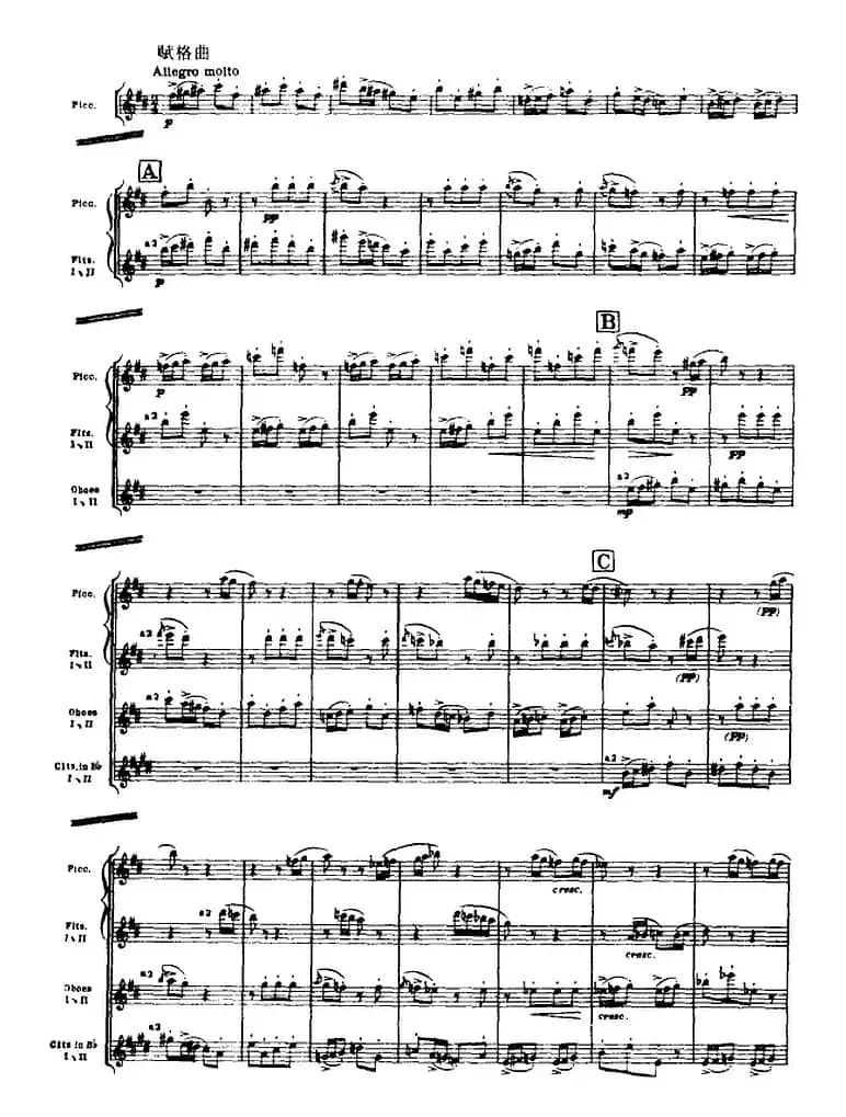 浦塞尔主题变奏与赋格曲（P31-P65）（管弦乐队总谱）