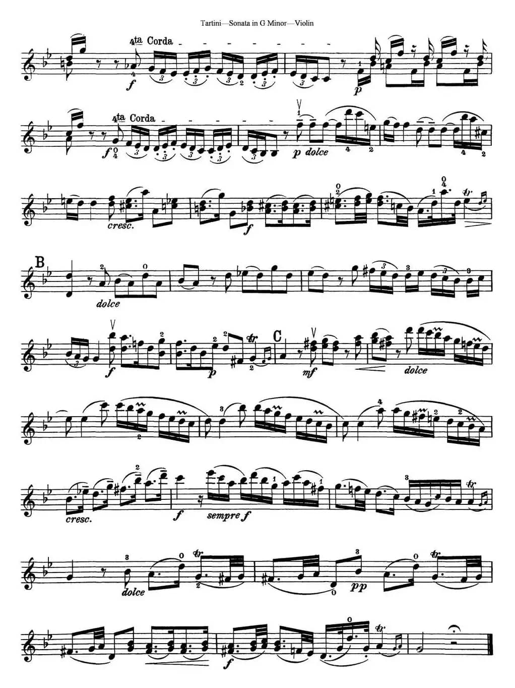 Violin Sonata in G Minor