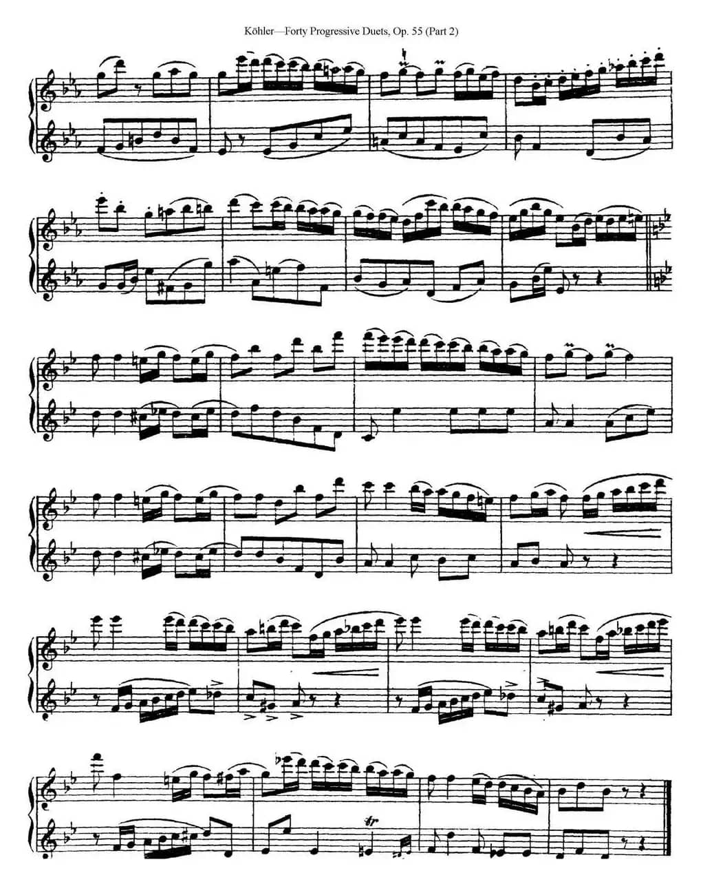 柯勒40首长笛提高练习曲OP.55（二重奏）（NO.3）