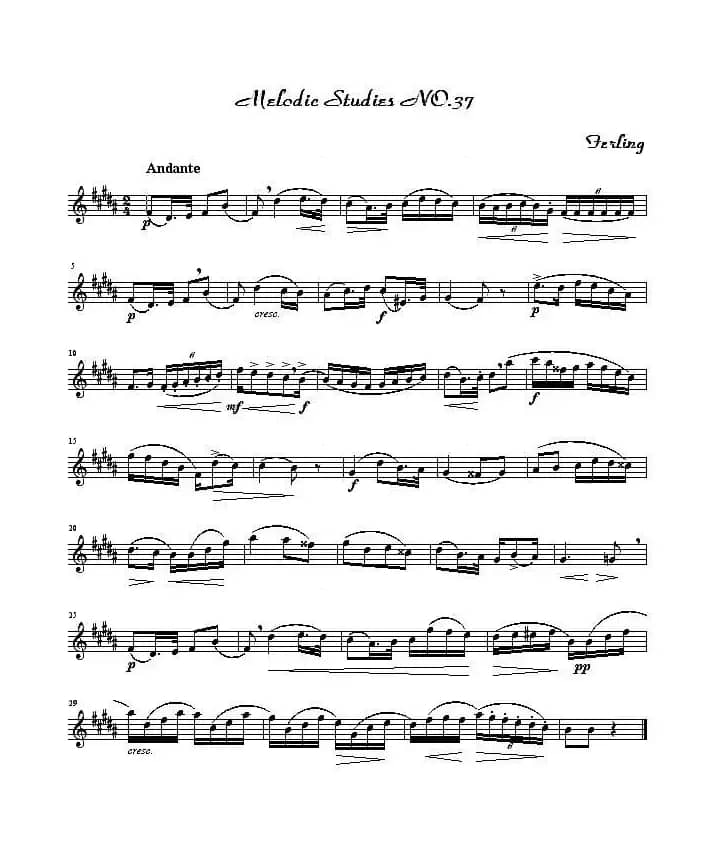 四十八首旋律练习曲之三十七