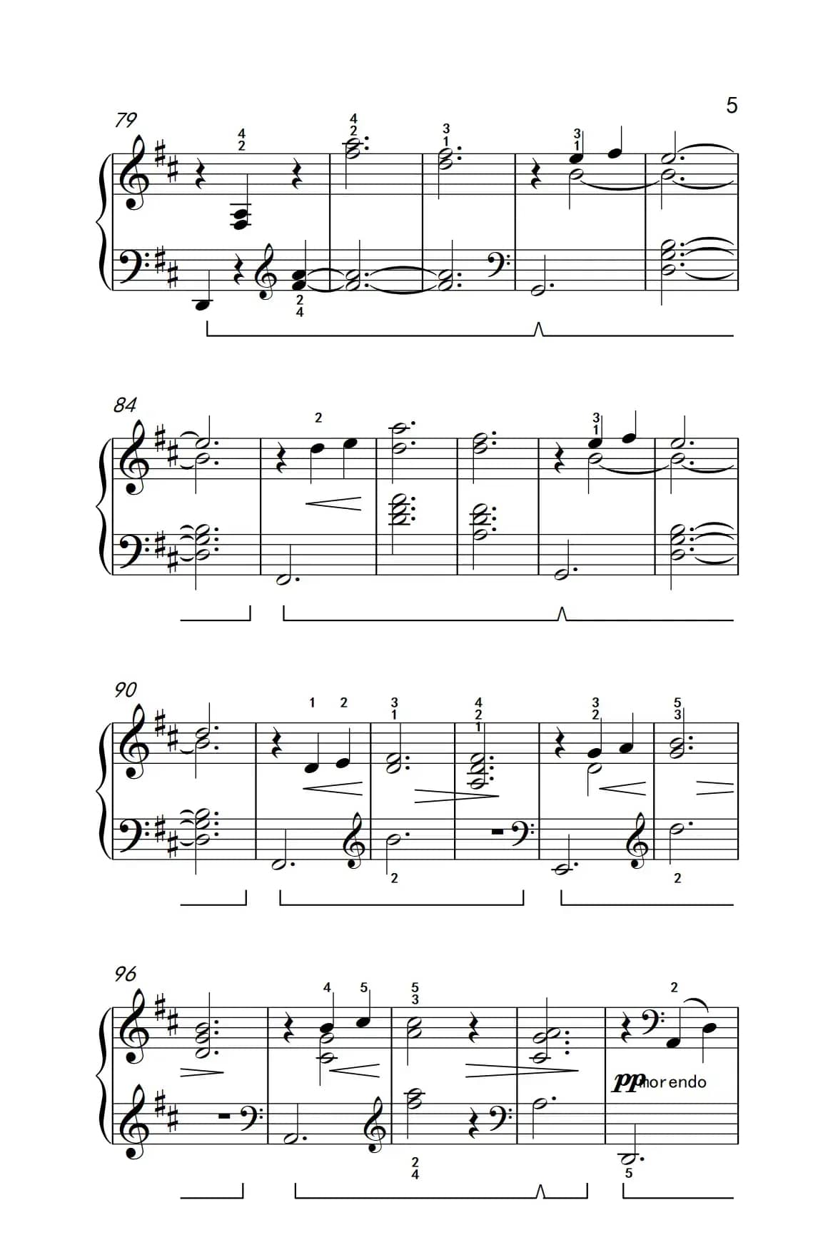 月光（约翰·汤普森 成人钢琴教程 第三册）