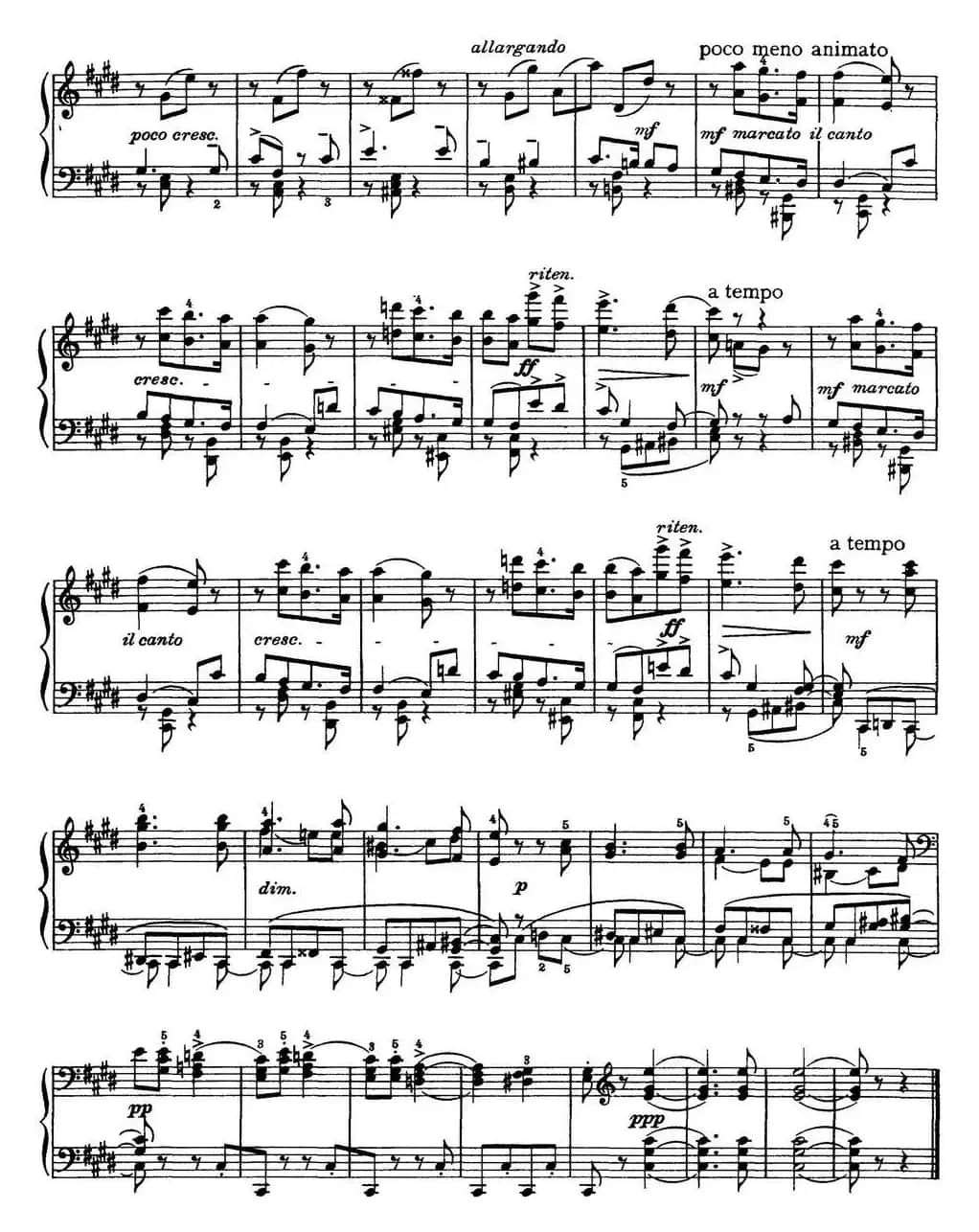 柴可夫斯基18首钢琴小品Op.72(3.Tendres reproches)