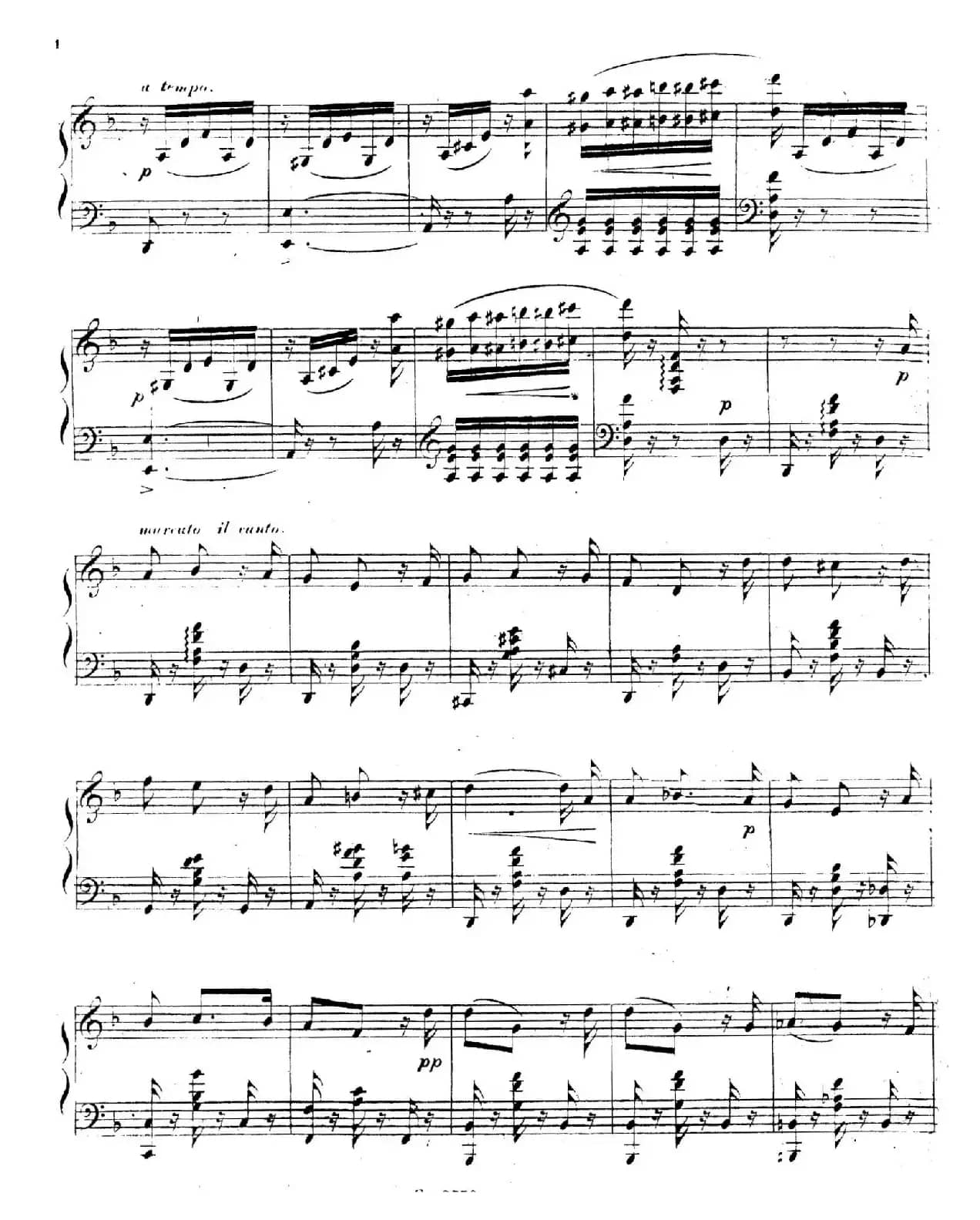 Canzonette Italienne Op.36-5（意大利小歌曲）