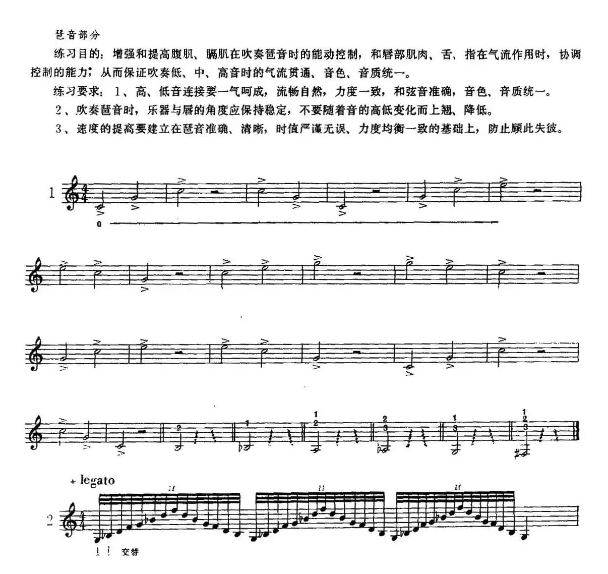 小号：琶音练习