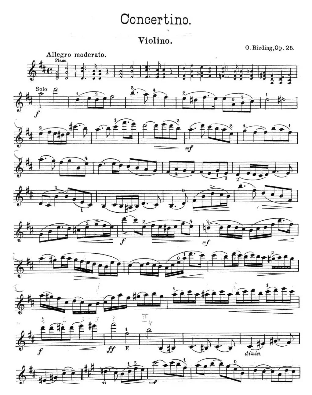Concertino（O. Rieding,Op.25）
