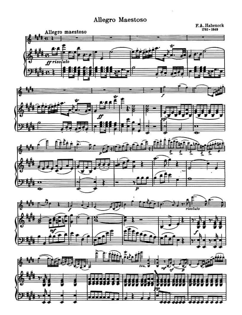 ALLEGRO MAESTOSO（庄严的快板）（小提琴+钢琴伴奏）